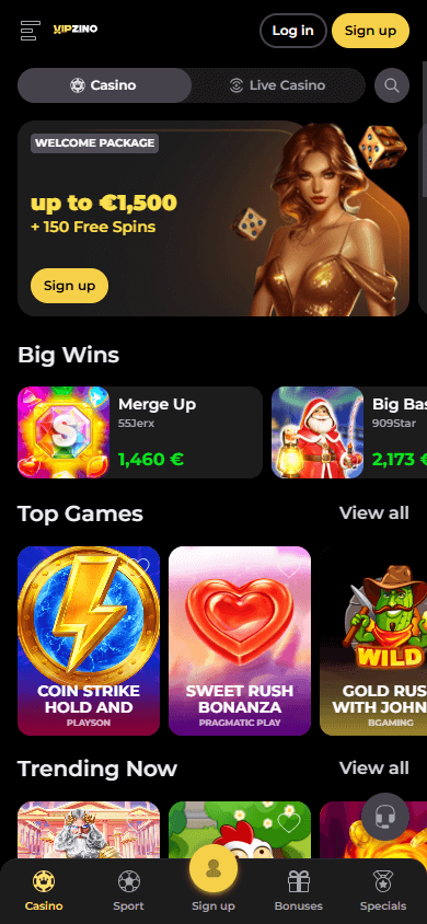 Vipzino Casino Mobile screenshot